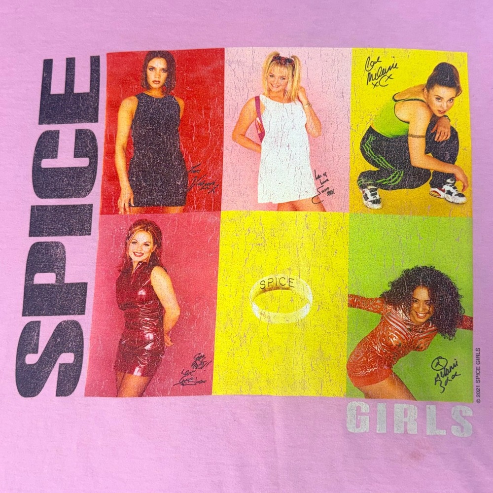 Spice Girls Pink Graphic TShirt Girl Power 90s Pop Music Band Tee Streetwear 2XL